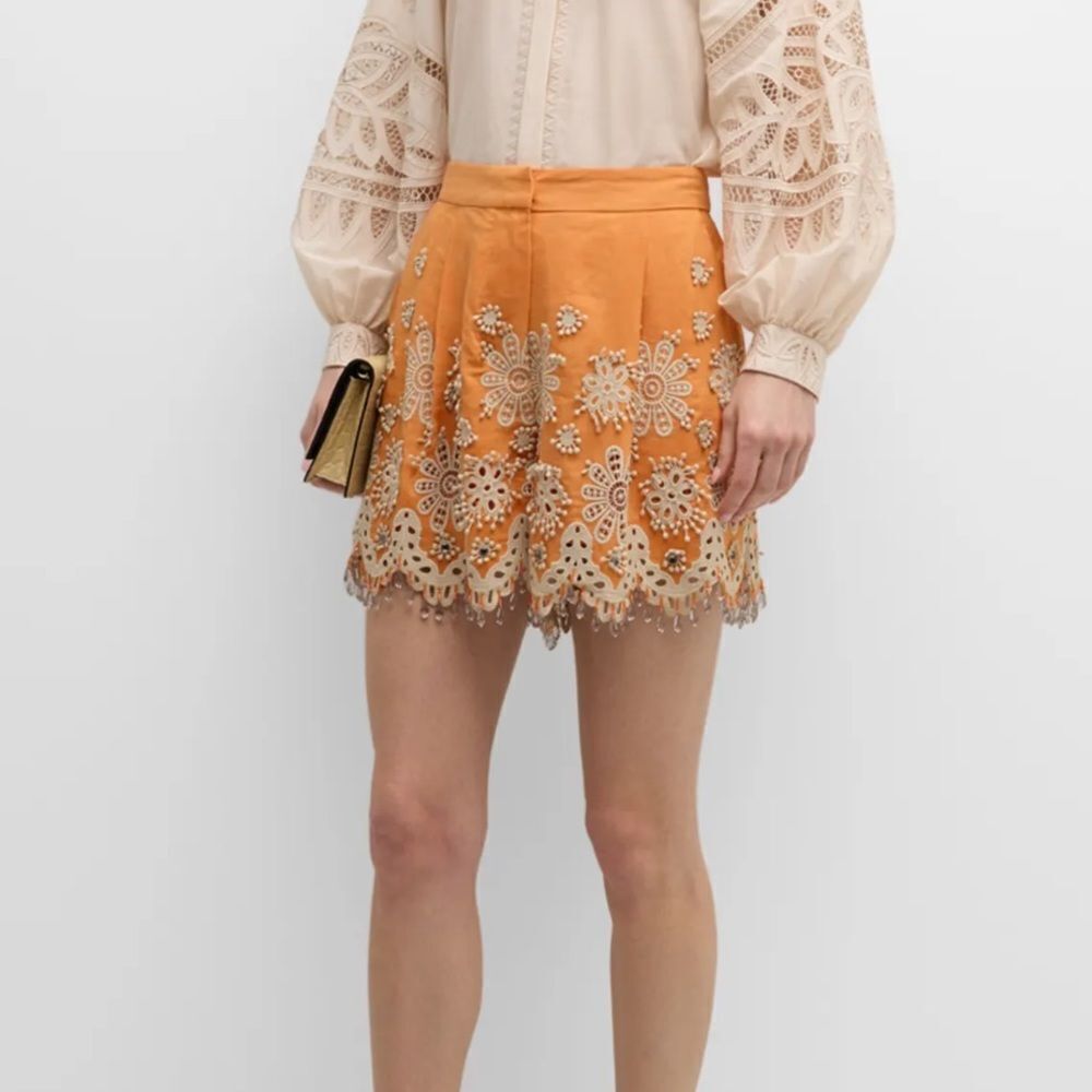 Kobi Halperin Orange Skorts with Elegant Design - Picture 9 of 10